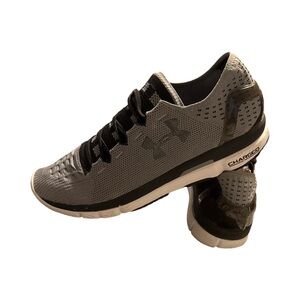 Under Armour Grey and Black Knit Sneakers - Men's